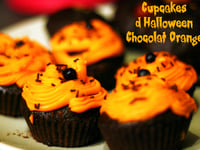 Photo de la Recette: CUPCAKES D'HALLOWEEN CHOCOLAT ORANGE