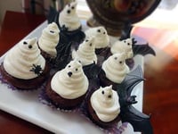 Photo de la Recette: Cupcakes D'Halloween Fantômes