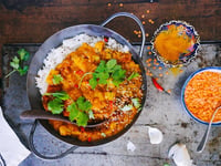 Photo de la Recette: Dal de Lentilles Corail, Riz Basmati