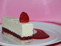 Photo de la Recette: ENTREMET FRAMBOISE, CHOCOLAT BLANC