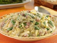 Photo de la Recette: Fettuccine avec Jambon et Asperges