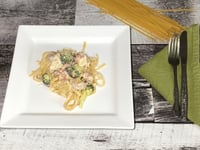 Photo de la Recette: Fettuccine Poulet Bacon Sauce Alfredo