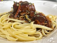 Photo de la Recette: Fettuccine Sauce Brun et Porc