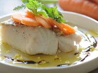 Photo de la Recette: Filet de Lieu Jaune aux Carottes (anti reflux)