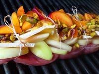 Photo de la Recette: Filet de Porc au Fromage Abricots et Nectarines au BBQ