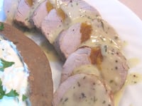 Photo de la Recette: Filet de Porc aux Abricots, Sauce Dijon, Crème et Érable