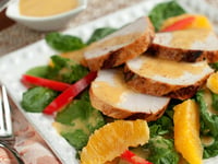 Photo de la Recette: Filet de Porc aux Agrumes avec Salade d'épinards