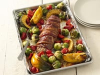 Photo de la Recette: Filet de Porc Enrobé de Bacon Accompagné de Légumes du Potager