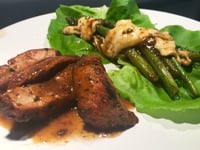 Photo de la Recette: Filet de Porc Servi avec Asperges Fromagés