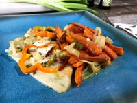 Photo de la Recette: Filet de Sole Légumes et Tomates Séchées