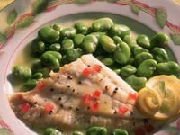 Photo de la Recette: Filet de Turbot aux Fèves Fraîches