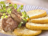 Photo de la Recette: Filet de Veau Crémeux aux Graines de Moutarde