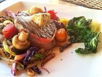 Photo de la Recette: FILET MIGNON AU BLEU ET BACON