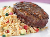 Photo de la Recette: Filet Mignon avec Risotto Crémeux