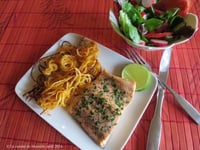 Photo de la Recette: Filets de Truite Poêlés + Frites en Spirales + de Messidor