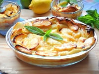 Photo de la Recette: Flan aux Pommes et Pèches ou Pommes et Abricots de Mme Bouhamed