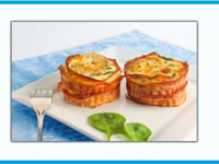 Photo de la Recette: FRITATTA AUX ÉPINARDS DANS UN BOL DE BACON