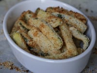 Photo de la Recette: Frites de Courgettes : 2 Panures {sans gluten & sans lactose}