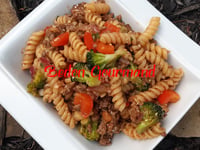Photo de la Recette: Fusillis au Boeuf, Sauce Général Tao