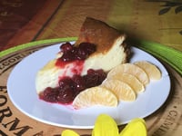Photo de la Recette: Gâteau au Fromage avec Sauce aux Canneberges