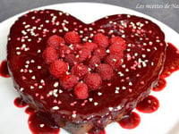 Photo de la Recette: GÂTEAU AUX FRAMBOISES SAINT-VALENTIN