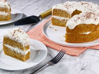 Photo de la Recette: Gâteau des Anges à la Citrouille avec Garniture à la Crème et au Gingembre