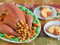 Photo de la Recette: Gâteau en Forme de Dinde de l’Action de Grâce