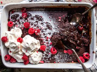 Photo de la Recette: Gâteau Pudding au Chocolat à la Framboise