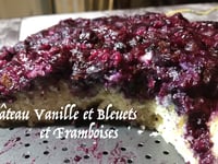 Photo de la Recette: Gâteau Vanille, Bleuets et Framboises
