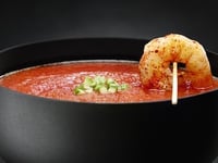 Photo de la Recette: Gaspacho Tomates et Crevettes Épicées