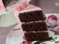 Photo de la Recette: Gâteau au Chocolat Glaçage à la Ganache Chocolat Blanc Framboise