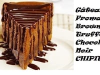 Photo de la Recette: Gâteau Au Fromage Brownie Truffé Au Chocolat Noir CHIPITS