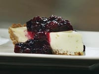 Photo de la Recette: Gâteau au Fromage Quark et au Yogourt Garni de Confiture de Bleuets