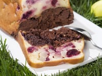 Photo de la Recette: Gâteau Fondant Chocolat, Poire et Fruits Rouges