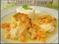 Photo de la Recette: Gratin aux Deux Poissons (dos de cabillaud et saumon) et ses Petits Légumes