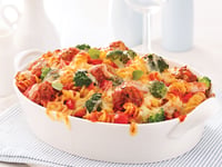 Photo de la Recette: Gratin de Fusillis aux Légumes et Mini-boulettes de Viande