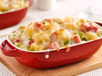 Photo de la Recette: Gratin de Jambon Poireaux et Fromage Suisse