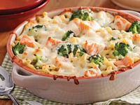 Photo de la Recette: Gratin de Macaronis au Saumon et Brocoli