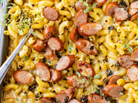 Photo de la Recette: Gratin de Pâtes à la Saucisse de Vienne