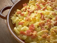Photo de la Recette: Gratin de Pâtes aux Lardons et à la Mozzarella