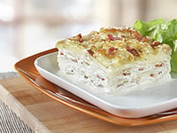 Photo de la Recette: Gratin de Pommes de Terre au Fromage Suisse et au Bacon