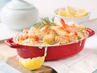 Photo de la Recette: Gratin de Saumon et Fruits de Mer au Poireau