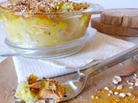 Photo de la Recette: Gratin Sans Gluten Chou Fleur, Saumon, Pointe de Curry et Amandes