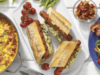 Photo de la Recette: Hot Dog aux Épinards et Fromage Fondu