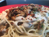 Photo de la Recette: Spaghetti Sauce Champignons et Câpres