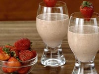 Photo de la Recette: Lait Frappé aux Fraises et aux Amandes