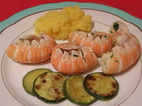 Photo de la Recette: Langoustines Poêlées - Courgettes