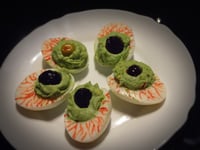 Photo de la Recette: Entrée d’Halloween : Les Yeux Injectés de Sang