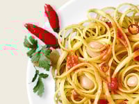 Photo de la Recette: Linguines all'Arrabbiata avec Fèves Blanches