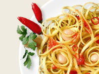 Photo de la Recette: Linguines all'Arrabbiata avec Fèves Blanches